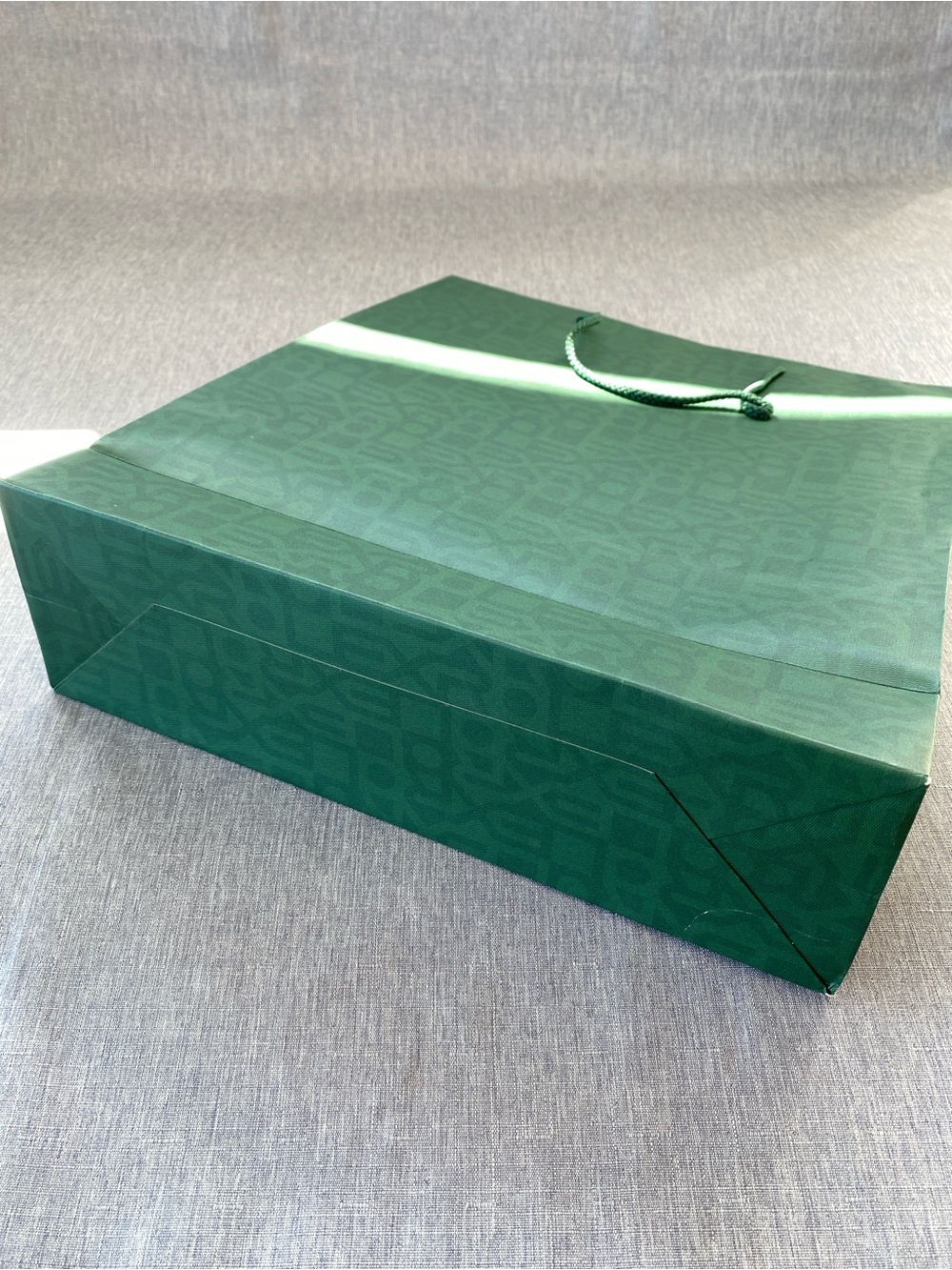 Authentic Rolex | Green Monogram Logo Pattern Shopping Bag Gift Storage Large - Picture 5 of 16